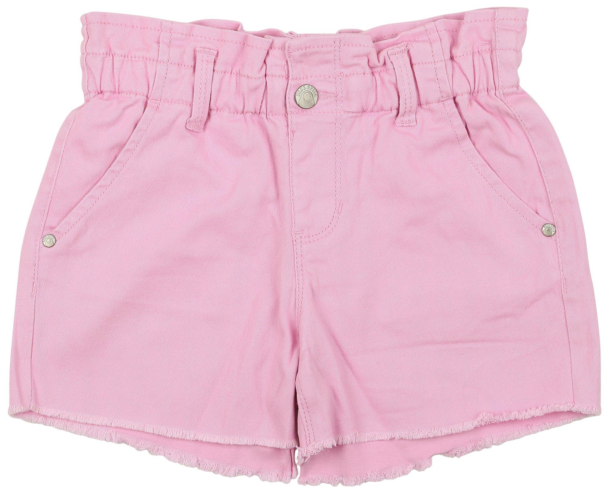 Blue Spice Little Girls Paper Bag  Frayed Twill Shorts