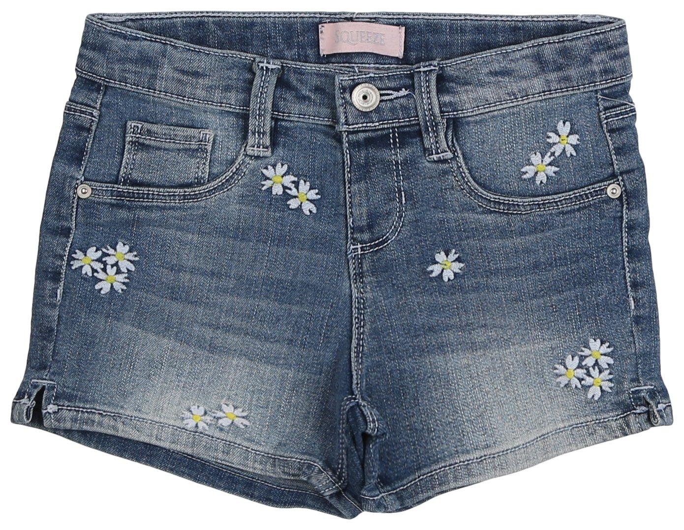 Little Girls Daisy Denim Shorts