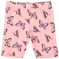Freestyle Little Girls Butterfly Print Bike Shorts