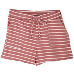 Little Girls Stripe Pork Chop Pockets Shorts