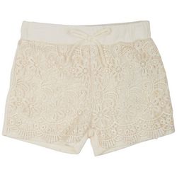 Star Ride Big Girls Solid Lace Shorts