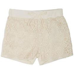 Big Girls Solid Lace Shorts