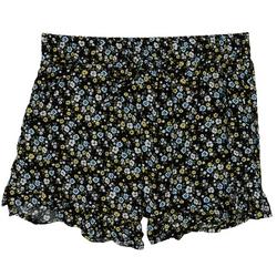 Little Girls Floral Woven Shorts