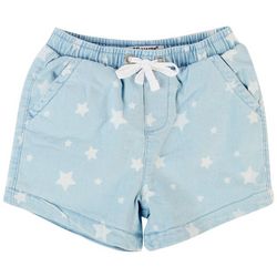 Wallflower Little Girls Star Print Elastic Waist Shorts