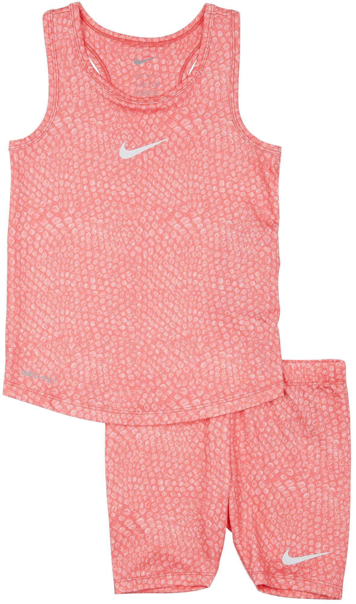 Little Girls 2-pc. Nike Swoosh Tank & Shorts Set