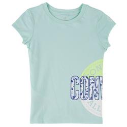 Little Girls Side Logo Camo Short Sleeve T-Shirt