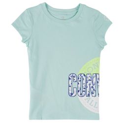 Converse Big Girls Side Camo Logo Short Sleeve T-Shirt