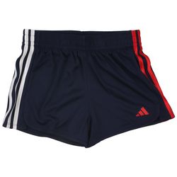 Adidas Big Girls Solid Striped Althetic Shorts