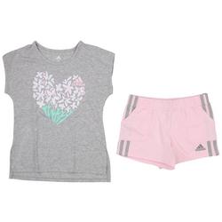 Little Girls 2-pc. Graphic French Terry Short Set
