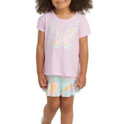 Little Girls Adidas 2-pc. Logo Butterfly Top & Skort Set