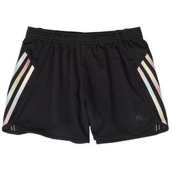 Adidas Big Girls 3-Stripe Solid Mesh Shorts