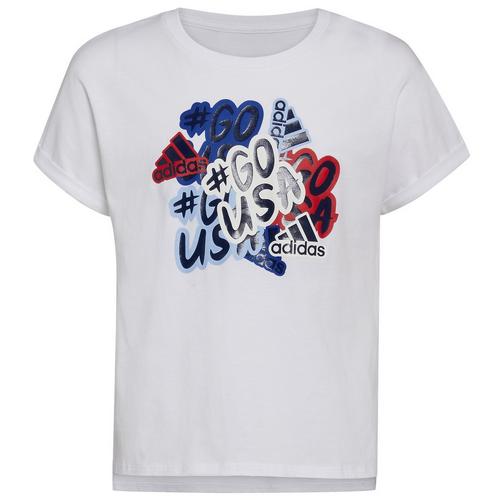 Adidas Big Girls Go USA Graphic T-Shirt