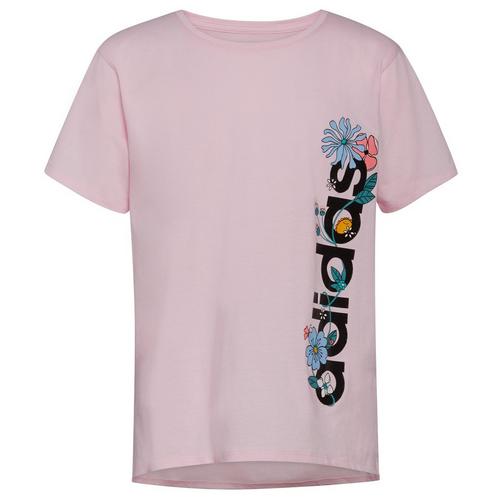 Adidas Big Girls Floral Logo Graphic T-Shirt
