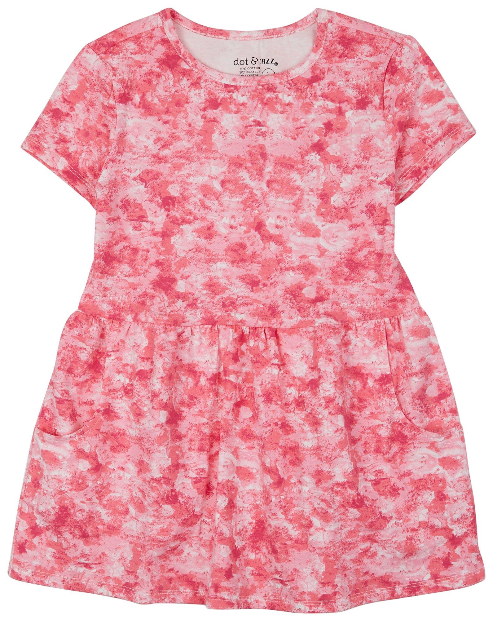 Little Girls Tie-Dye Pocket Dress