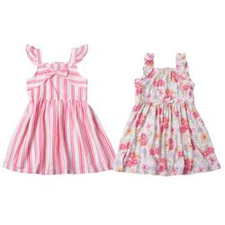 Little Lass Little Girls 2 Pc. Bow Dress Set
