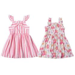 Little Girls 2 Pc. Bow Dress Set