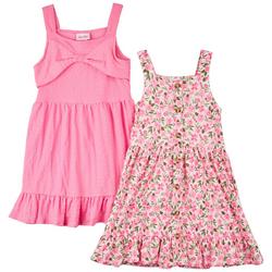 Little Girls 2 Pc. Sleeveless Dress Set