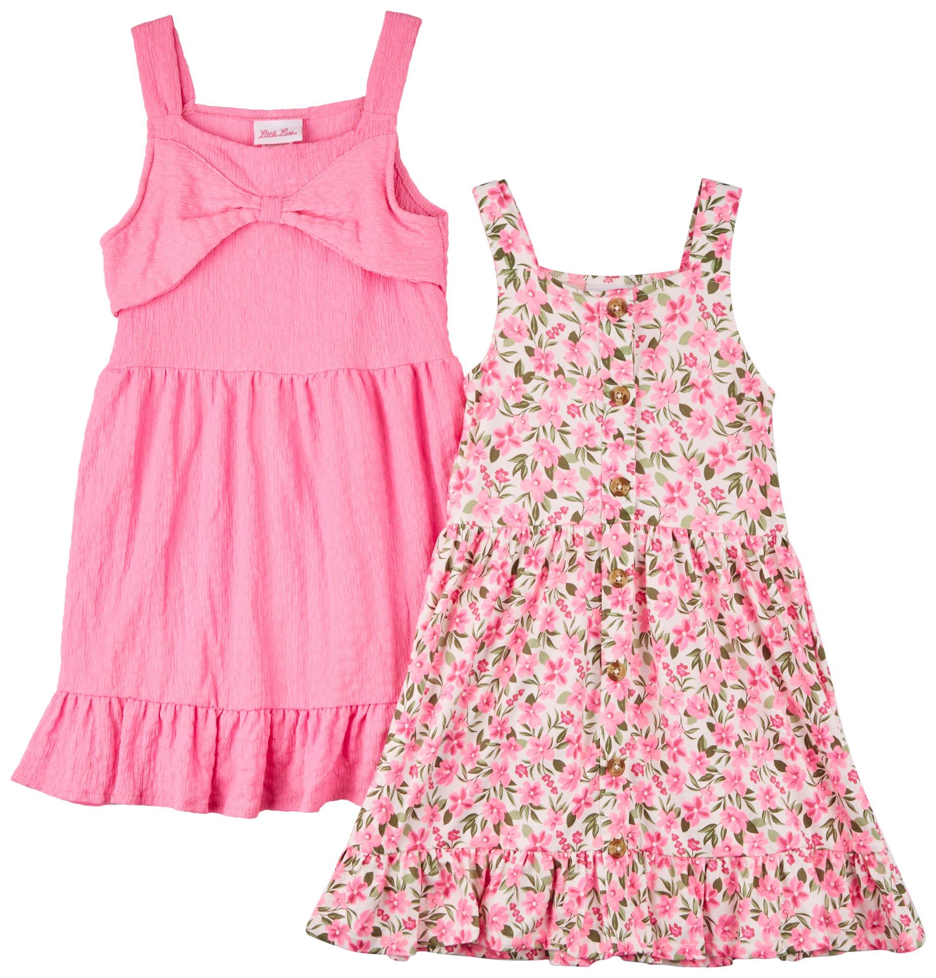 Little Girls 2 Pc. Sleeveless Dress Set