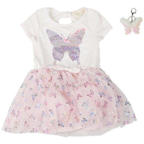 Btween Little Girls 2-pc. Butterfly Tutu Dress Set