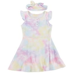 Btween Little Girls Tie Dye Sleeveless Dress