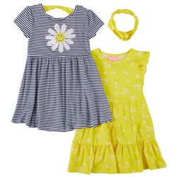 Freestyle Little Girls 2-pk. Daisy Stripe Dress Set