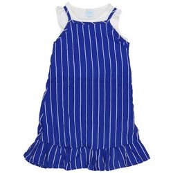Big Girls 2-pc. Blue Stripe Dress Tank Top Set