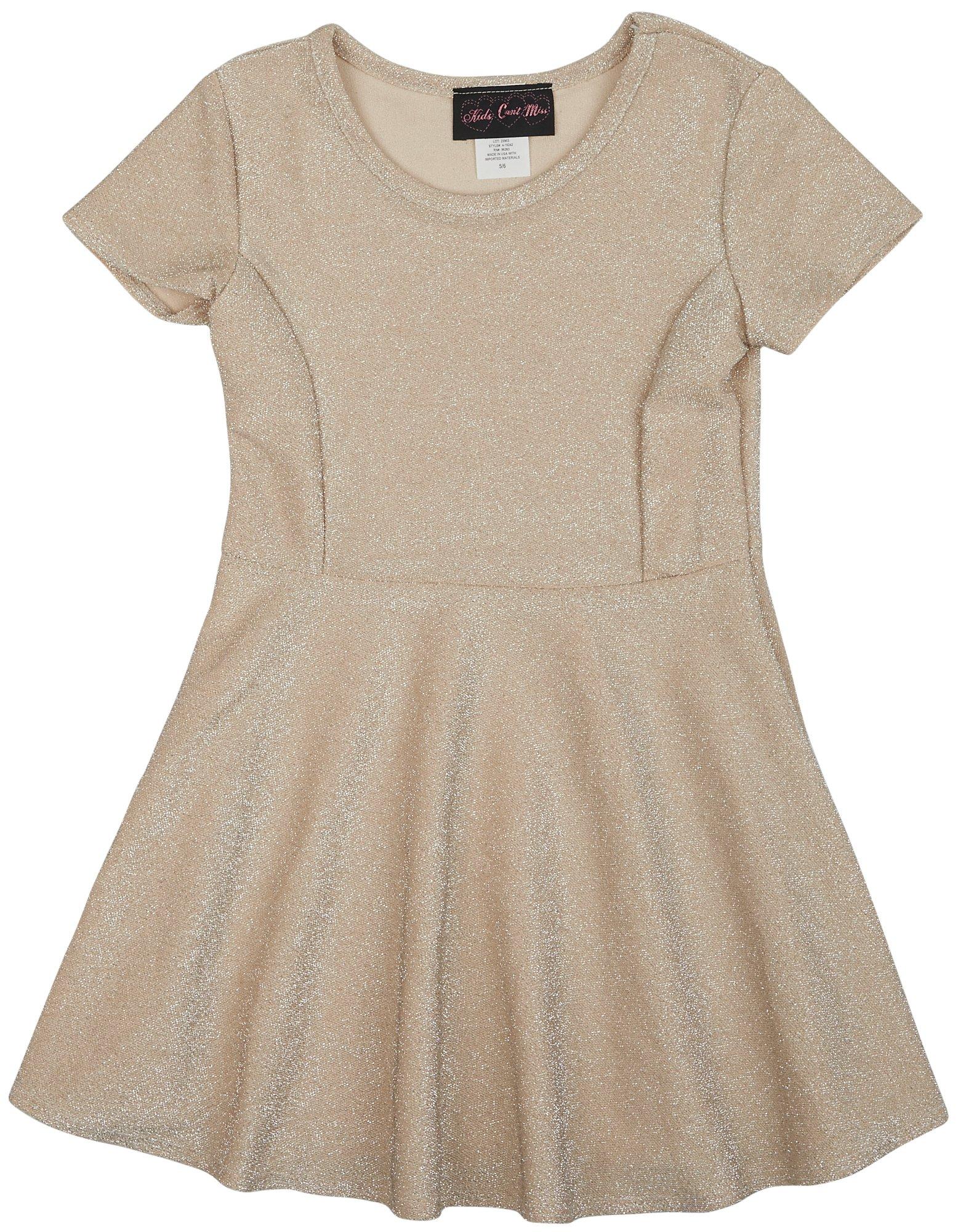 Kids Can't Miss Little Girls Short Sleeve Glitter