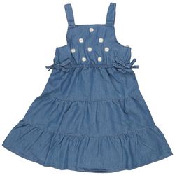 SWEET BUTTERFLY Little Girls Daisy Denim Woven Dress