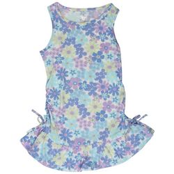 SWEET BUTTERFLY Little Girls Floral Sleeveless Strap Dress