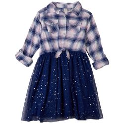 SWEET BUTTERFLY Big Girls Plaid & Tulle Dress