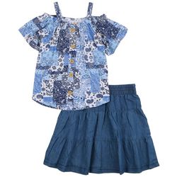 Little Girls 2 pc. Paisley Top &  Skirt Set