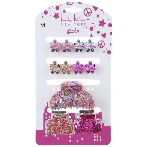 Nicole Miller Girls 11-pc. Small Hair Claw Clips