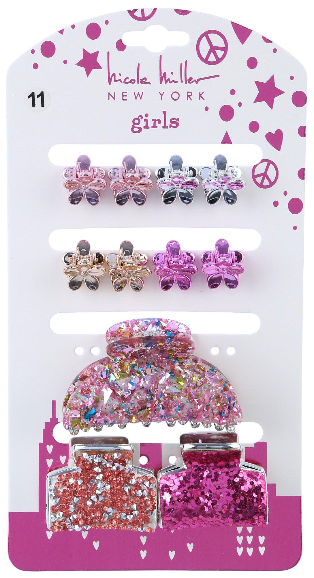 Girls 11-pc. Small Hair Claw Clips Set