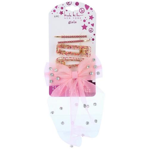 Nicole Miller Girls 5-pc. Hair Clips With Bow