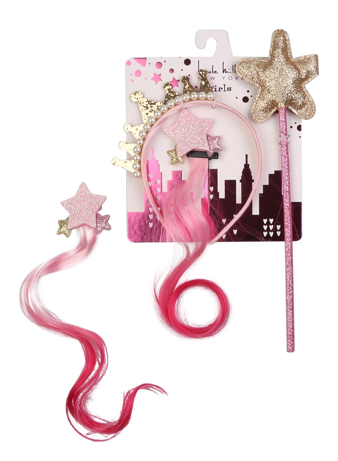 4 Pc Fairy Princess Headband & Extensions Set