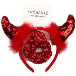 2 Pc Halloween Devil Headband & Scrunchie Set