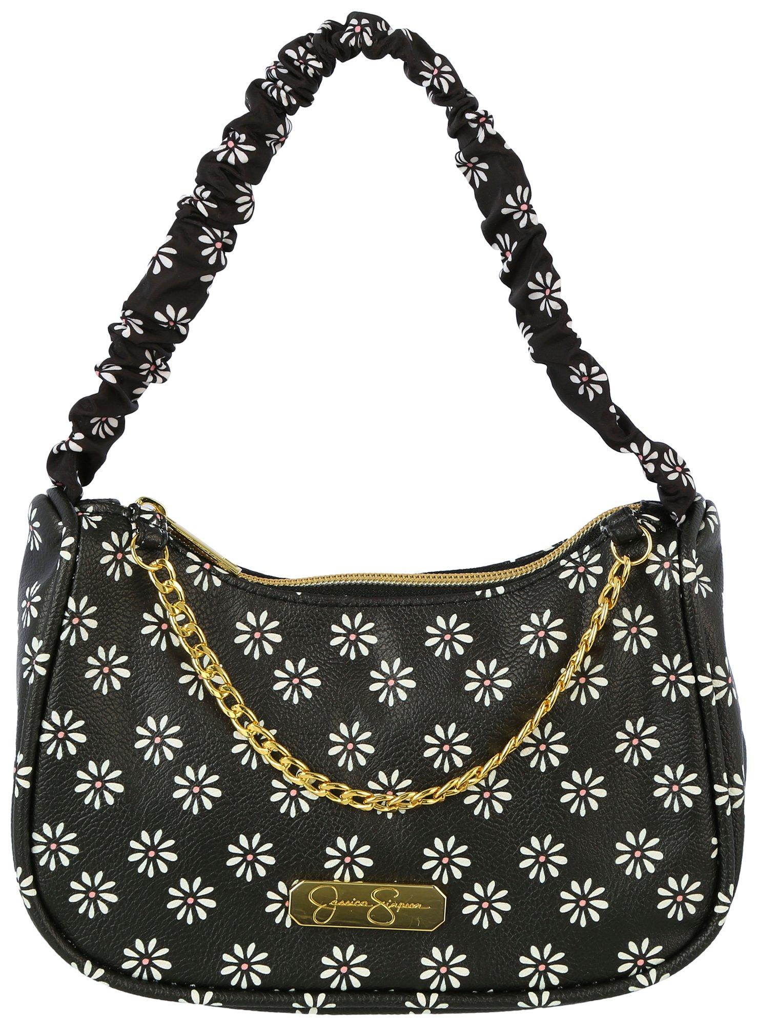 Girls Floral Crescent Shoulder Bag