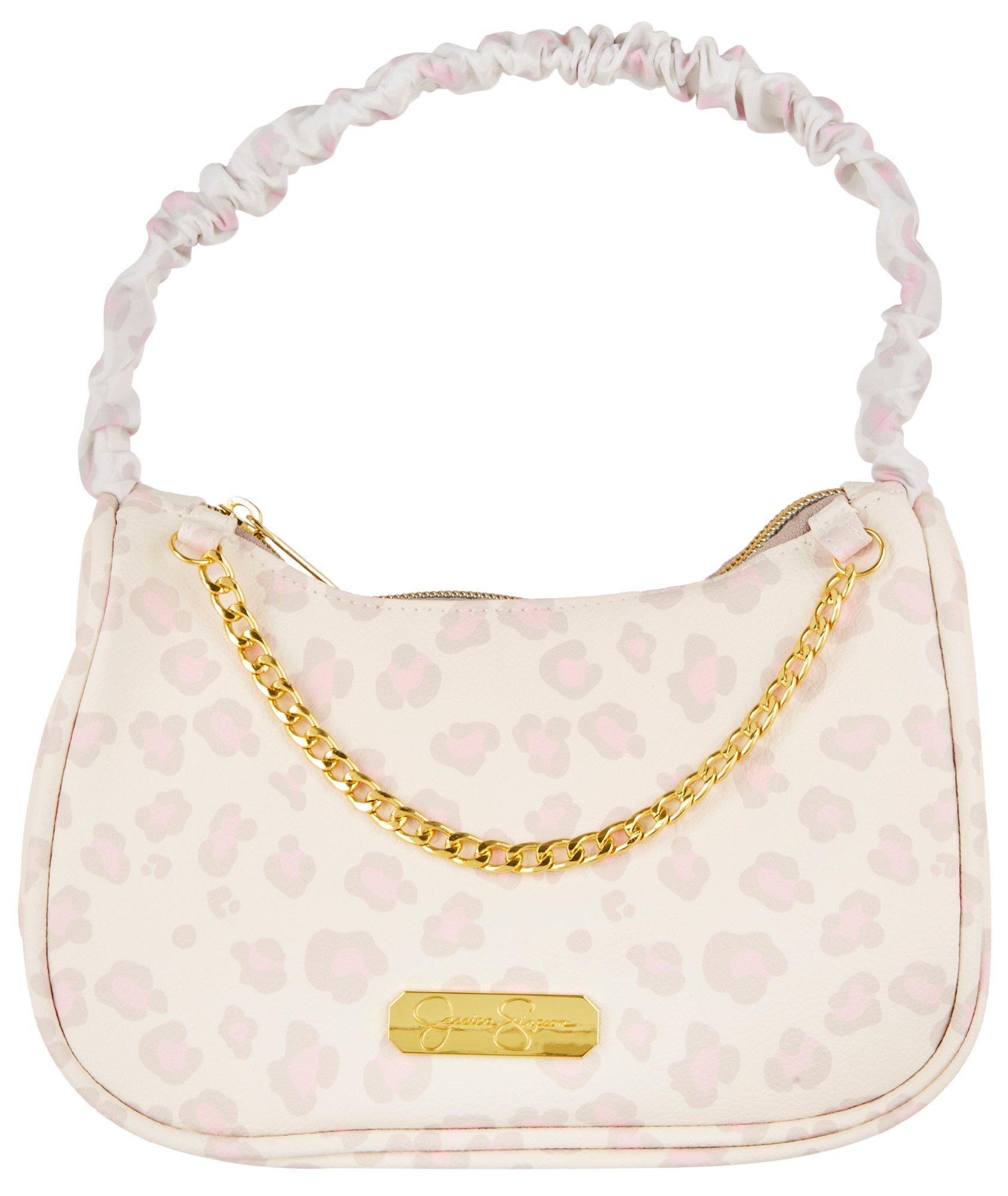 Jessica Simpson Girls Cheetah Crescent Shoulder Bag