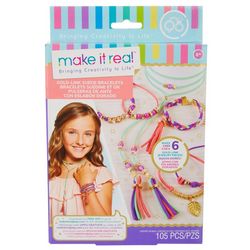 Make It Real Girls Gold-Link Suede Bracelet Kit