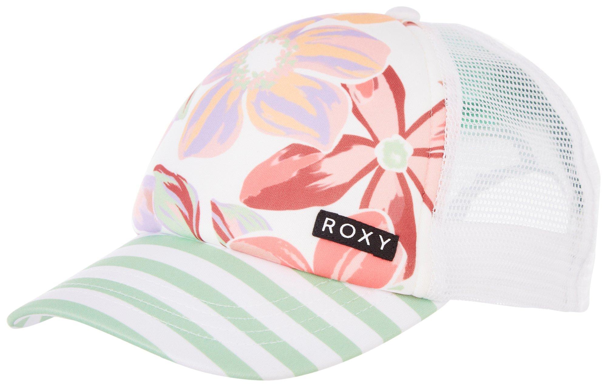 Roxy Girls Honey Coconut Floral Mesh Snapback Baseball Hat