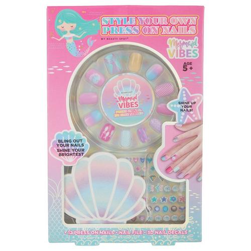Best Accessory Group Girls Mermaid Vibes Press-On Nail