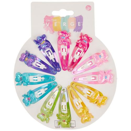 On The Verge Girls 12-pc. Butterfly Snap Clip