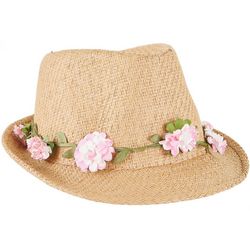 On The Verge Girls Flower Crown Fedora Hat