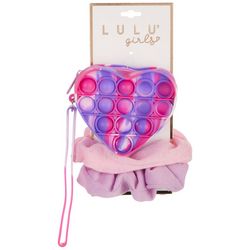 Lulu Girls 3-pc. Heart Pop Pouch & Hair Tie Set