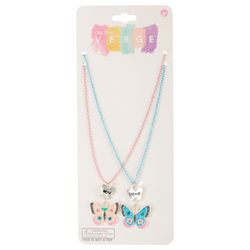 On The Verge Girls 2-pc. Butterfly Best Friends Necklace Set