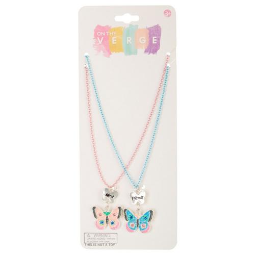 Fantasia Accessories Girls Best Friends Butterfly Necklaces