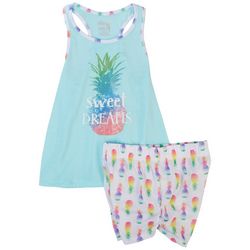 Sleep On It Big Girls 2-pc. Pineapple Pajama Set