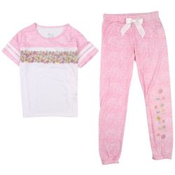 Sleep On It Big Girls 2-pc. Floral Tie Dye Pajama Set