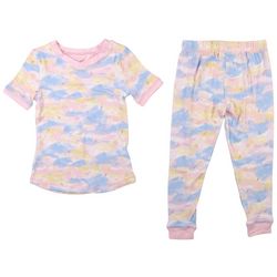 Little Girls 2-pc. Tie Dye Print Pajama Set