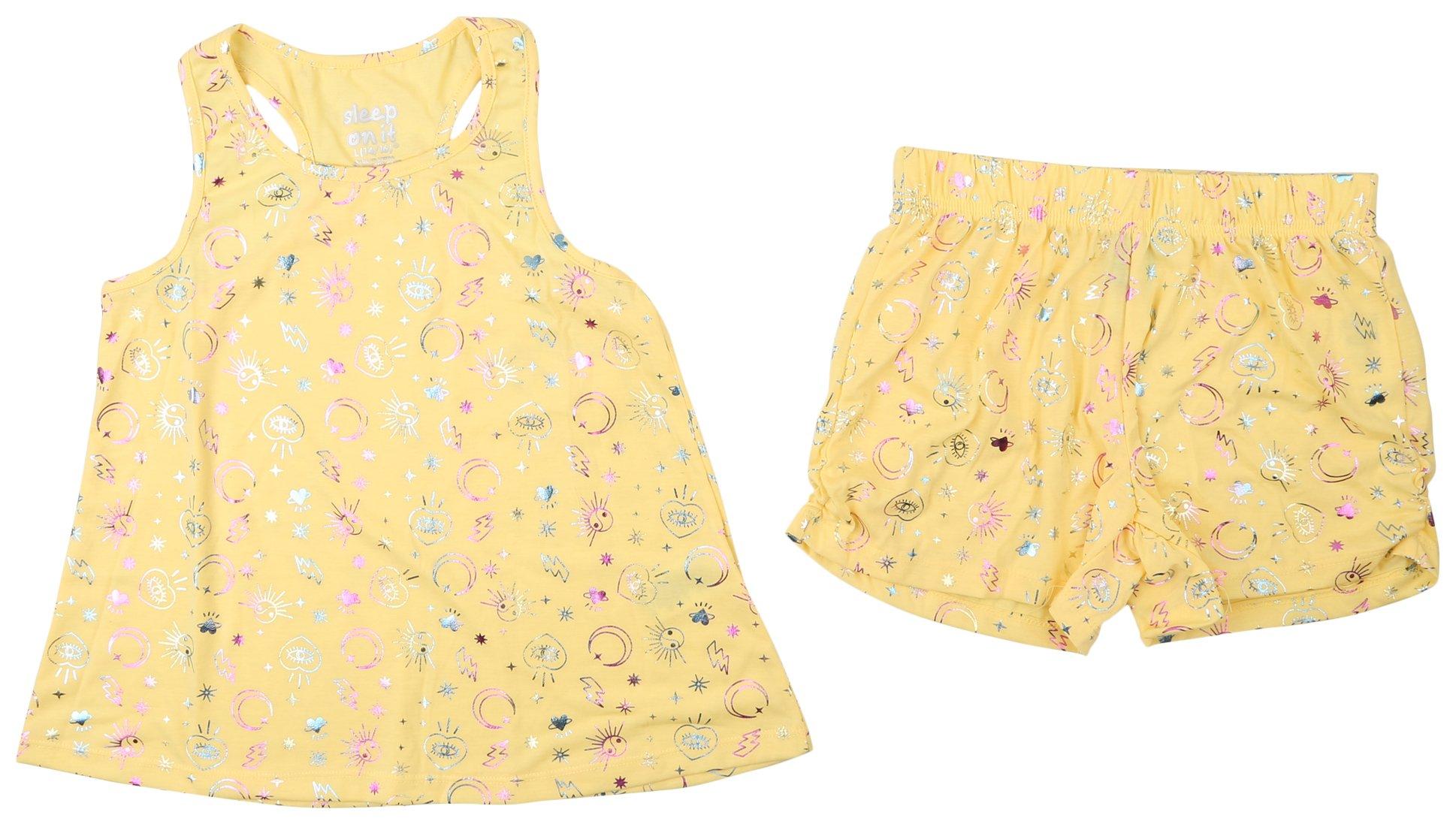 Big Girls 2-pc.Celestial Banana Pajama Set
